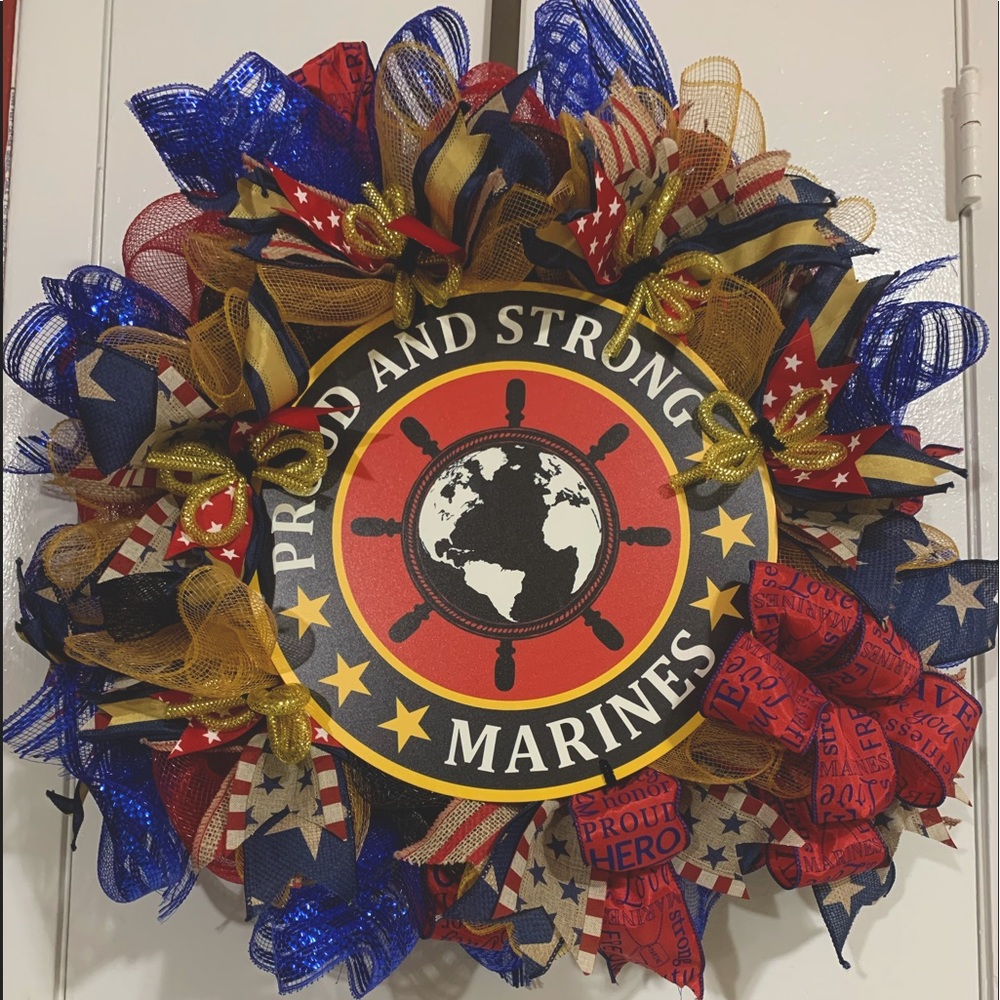 Item#01 Support our Troops Wreath Marines Corps
